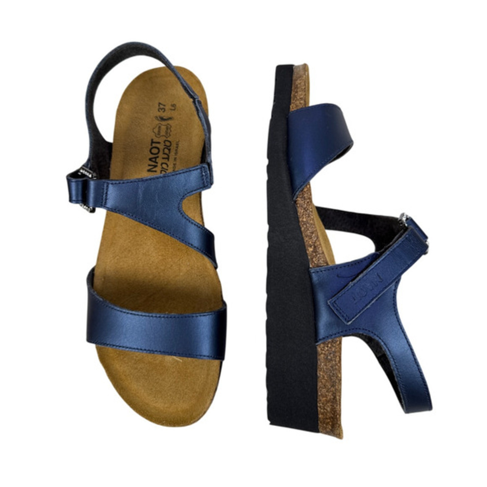Naot Pamela Sandals Blue Polar Sea Leather Comfort Orthopedic Size 6-6.5